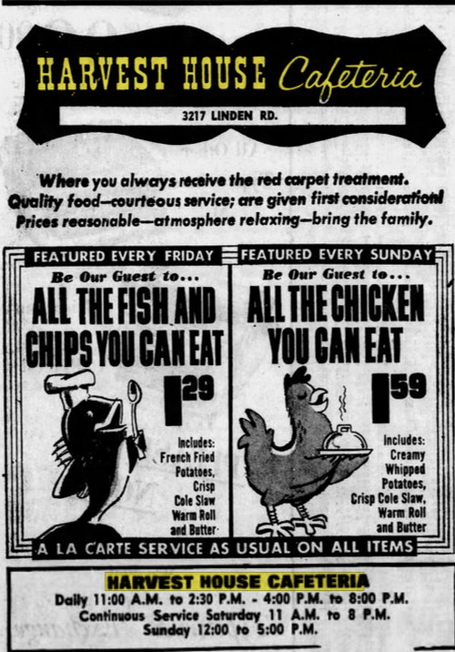 Harvest House Cafeteria - Aug 11 1971 Article
